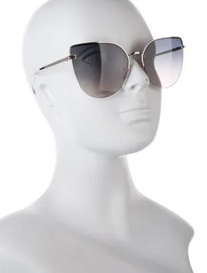 Tom Ford Ingrid-02 TF 652 28P Cat-eye gradient smoke sunglasses rose gold metal frame thumbnail 3