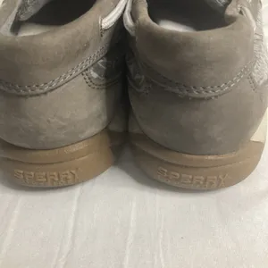 Sperry Top- Sider Womens Gray Leather Sequins Boat Deck Shoes 9M thumbnail 7