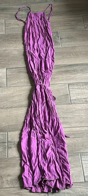 Purple low back maxi dress thumbnail 1