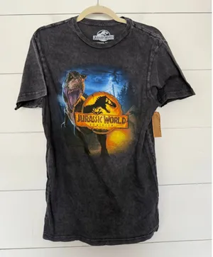 Jurassic World Adult Small Grey Short Sleeve Top New Universal Studios thumbnail 1