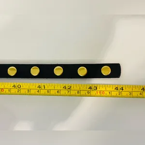 JEUN BANG Women’s Black Slim Belt with‎ Gold Studs thumbnail 8