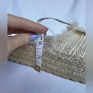 Matisse Seashell Cream Raffia Platform Slides 9 Tan thumbnail 9