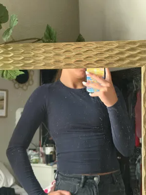 Navy H&M Long Sleeve Top thumbnail 6