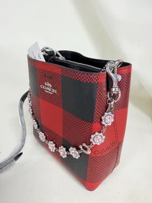 coach Mini Town Bucket Bag With Buffalo Plaid Print c7267 thumbnail 3