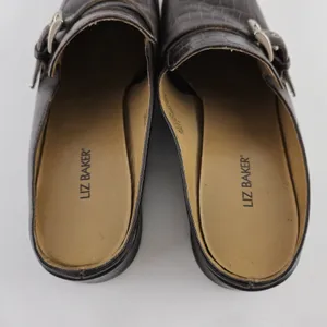 Liz Baker Womens Cheyenne 024-2281‎ Brown Buckle Slip On Mules Shoes Size US 8M thumbnail 9
