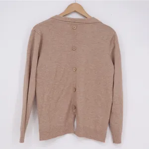 Vila Milano Womens Tan Open Front Button Back Cardigan Sweater Size L thumbnail 4