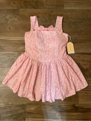 NWT! Blogilates Women’s Mommy & Me Princess Bow Back Dress Pink Floral Size XL thumbnail 4