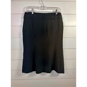 Karen Millen Women's Paneled Bow Belted Flared Hem Mini Skirt Black Size 6 thumbnail 12