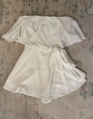Mustard Seed White strapless romper thumbnail 1