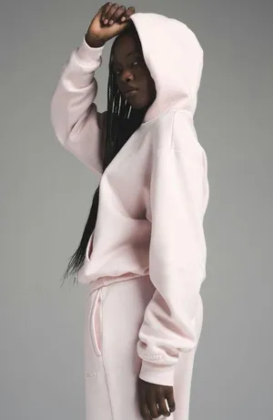 SKIMS COTTON FLEECE CLASSIC HOODIE, LIMITED EDITION Barely Pink,Size Medium, $80 thumbnail 2