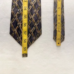 Fierte S.r.l Men's Vintage Tie Grey Multicolor Geometric Silk Handmade thumbnail 2