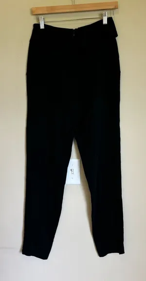 Michelle Mason Women's Size 6 Drape‎ Black Dress Pants Trousers thumbnail 1