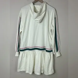 Anthro Daily Practice Front-Zip Sweatshirt Tennis Dress‎ Varsity Mini Hood Sz XS thumbnail 7