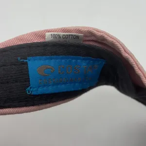 Costa Del Mar Pink Cotton Sun Visor Hat Embroidered Logo Adjustable Strap thumbnail 5