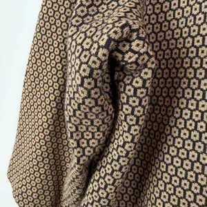 J Jill Ponte Knit Geometric Top‎ Size LP Brown Minimalist Stretch Office Comfy thumbnail 5