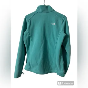 The North Face Women's Medium Teal Green Full Zip Fleece Jacket Outdoor Activewe thumbnail 2