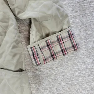 Julia Klein Quilted Jacket Large Beige Plaid Lined Preppy Equestrian Barn Coat thumbnail 15