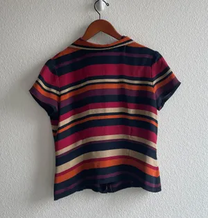 Vintage Striped Button Up Multi thumbnail 4