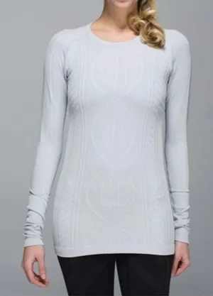 Lululemon Rest Less Shirt Womens Medium Gray Long Sleeve Crewneck Athletic thumbnail 1