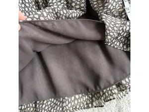 Charter Club Brown Cream Printed Pleated Midi 100% Silk Skirt Lined Flowy Sz 6 thumbnail 7