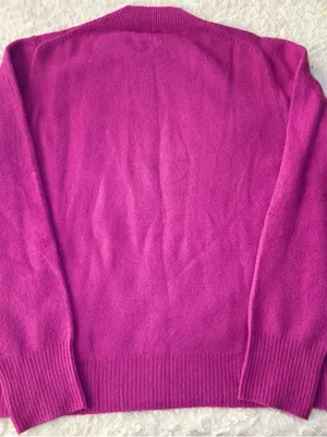 J. Crew Women's Crewneck Sweater in Vibrant Fuchsia Pink thumbnail 3