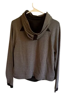 Nike Michigan Wolverines Women's Medium Charcoal Heather Funnel Neck Hoodie thumbnail 2