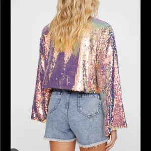 Nasty Gal Iridescent Sequin Jacket thumbnail 2