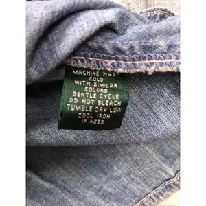 Lauren Ralph Lauren Denim Shirt Womens Small‎ Blue Pleated Puff Sleeve Western thumbnail 5
