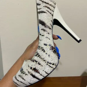 Qupid Beige Leopard Print High Heel thumbnail 5