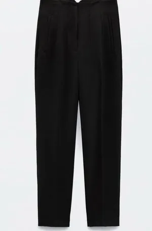 Basic Elastic Waist Ankle Joggers in Black With Pockets XS NWT thumbnail 2