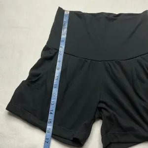 Nike Dri-FIT Womens Black High Waisted Foldover‎ Yoga Training Shorts Small thumbnail 8