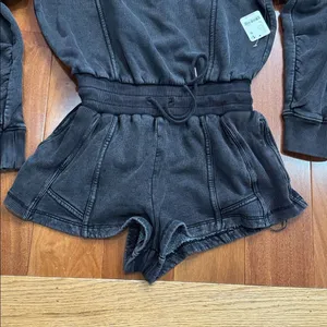 NWT Free People ‎ Movement Intercept Relaxed Fit Black Romper size XS thumbnail 6