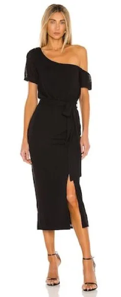 Lovers + Friends Eden Midi Dress in black NWT thumbnail 1