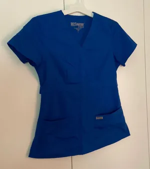 Grey’s Anatomy Professional Wear by BARCO Scrub Top Blue Small thumbnail 1