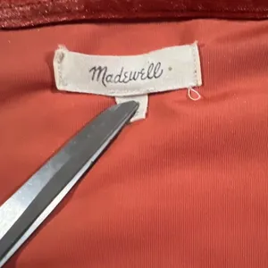 Madewell Velvet Top Womens Medium‎ Burnt Orange Short Sleeve Relaxed Fit thumbnail 3