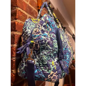 Vera Bradley Retired Katalina Blues Large Weekender Quilted Floral Duffel Bag thumbnail 5