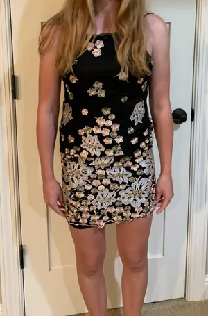 Black floral Free People dress thumbnail 2