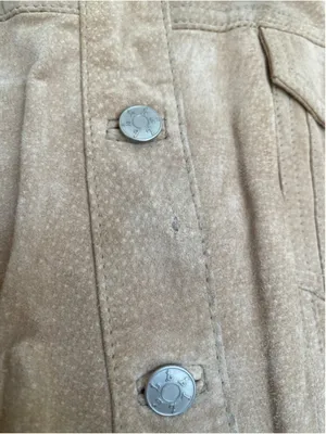 Vintage Live A Little Tan Suede Leather Jacket Cropped Fitted‎ Quiet Luxury Boho thumbnail 5