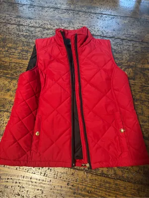 Lauren Ralph Lauren Red Quilted Zip-Up Vest Petite‎ Large PL⁠ thumbnail 8