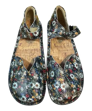 Alegria Paloma Mary Jane shoes colorful floral Leather Size 40 US 9.5-10 thumbnail 1