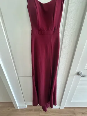 Windsor Burgundy Maxi Formal Dress thumbnail 2