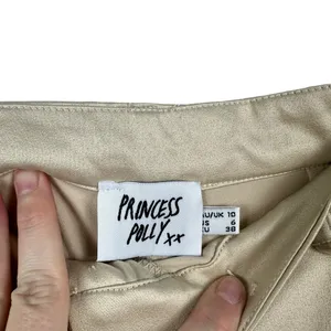 Princess Polly Amalia Pants Trousers Size 6 Tan Khaki Champagne Satin Wide Leg thumbnail 6