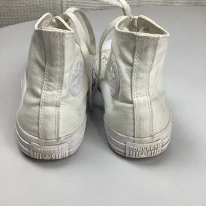 Converse White High Top All Star Chuck Taylor Sneakers Womens 9 Mens 7 thumbnail 8