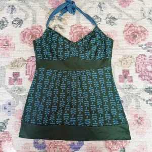 Vintage American Eagle Y2K Babydoll Halter Top Medium Bohoh 2010s Bella Swan thumbnail 5
