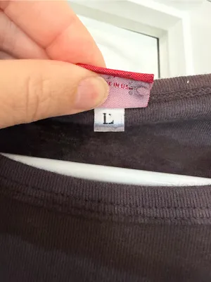 Ombre Crewneck Long Sleeve Tee Brown Size L thumbnail 3