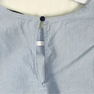 ZARA | Pinstriped Bell Sleeve Scallop Hem Top Sz XS thumbnail 6