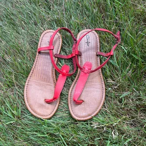 Red Sandals Brown Size 6 thumbnail 2
