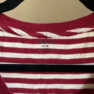 Madewell Red/White Cotton Crewneck Muscle Tank thumbnail 3