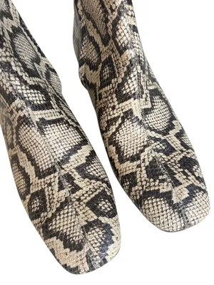 Like New Sam Edelman Leather Paige 2 Boots Snakeskin Size 6 thumbnail 4