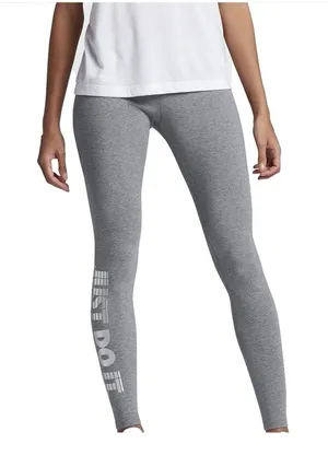 Nike Large L Leggings Hologram Carbon Heather Gray Full Length‎ 886257-091 thumbnail 1